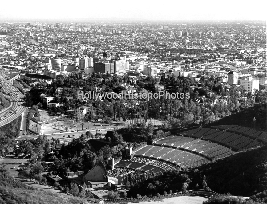 Hollywood Bowl 1959 View of Hollywood with the Bowl bottom right.jpg